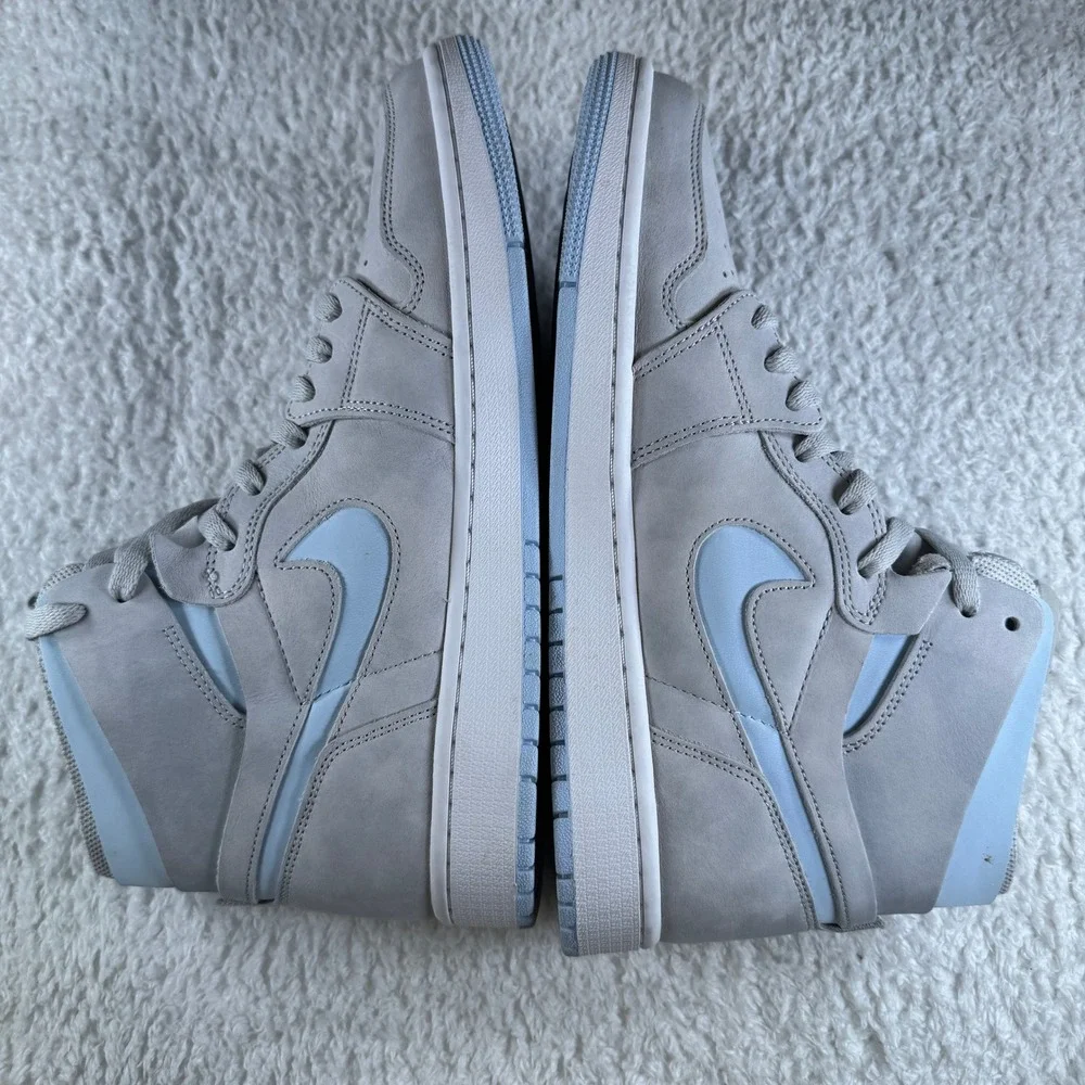 Size 11 - Men's Nike Air Jordan 1 High Zoom Cool Grey Blue White Shoes Sneakers